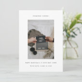 Minimalistische echografie Foto Nieuwe Baby Zwange Aankondiging (Staand voorkant)