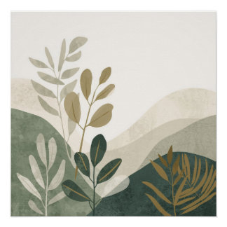 Minimalistische Eco Natuur Muur Kunst Poster Print
