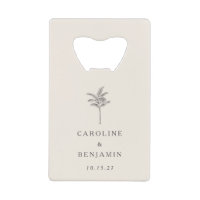 Minimalistische Ecru Palm Tree lijn Art Custom Bru