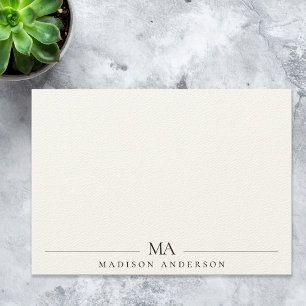 Minimalistische ECRUM Monogram Modern Professional Notitiekaartje