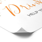 Minimalistische een beetje pompoen Baby shower Dri Poster (Hoek)