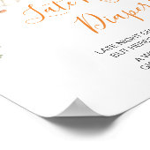 Minimalistische een beetje pompoen late night luie poster (Hoek)