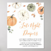 Minimalistische een beetje pompoen late night luie poster (Voorkant)