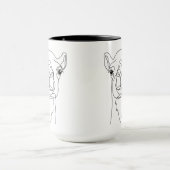 Minimalistische Eén-Lijn Kameel Gezicht Mok – Mode (Midden)