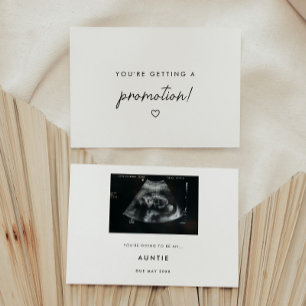 Minimalistische "Een promotie krijgen" Baby Zwange Aankondiging