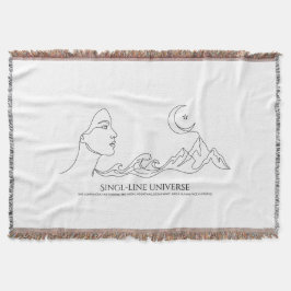 Minimalistische éénregelige kunstprint T-shirt Deken
