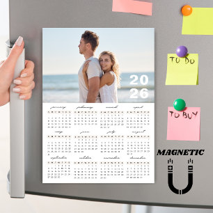 Minimalistische Eenvoudige 2026 Agenda Foto Magnee