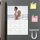 Minimalistische Eenvoudige 2026 Kalender Foto Magn