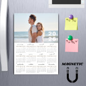 Minimalistische Eenvoudige 2026 Kalender Foto Magn