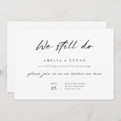 Minimalistische eenvoudige 25e trouwdag kaart (Voorkant / Achterkant)