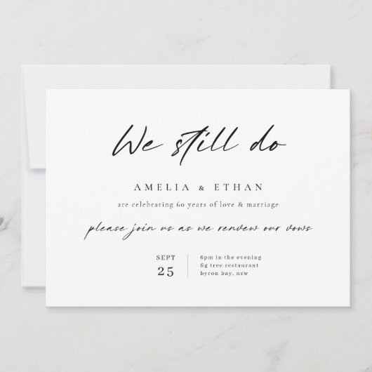 Minimalistische eenvoudige 60ste trouwdag kaart (Voorkant)