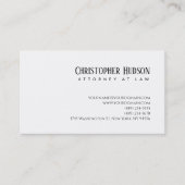 Minimalistische eenvoudige advocaat bij de wet visitekaartje (Voorkant)