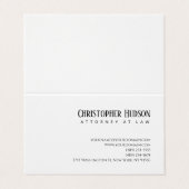 Minimalistische eenvoudige advocaat bij de wet visitekaartje (Buitenkant ongevouwen)