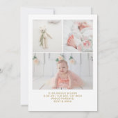 Minimalistische Eenvoudige Baby Aankondiging Kaart (Achterkant)