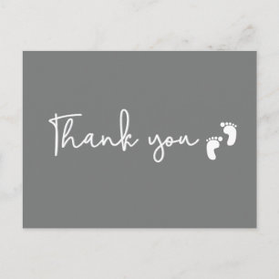 Minimalistische eenvoudige Baby shower bedankt Mod Briefkaart