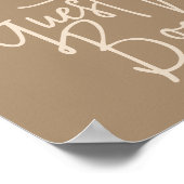 Minimalistische eenvoudige Beer Baby Shower Gastbo Poster (Hoek)