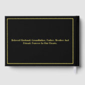 Minimalistische Eenvoudige Begrafenis Keepsake Mer Gastenboek (Achterkant)