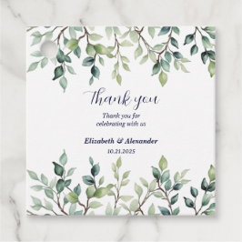 Minimalistische Eenvoudige  bladeren bruiloft Bedankjes Labels