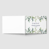 Minimalistische Eenvoudige  bladeren bruiloft Gastenboek (Volledig)