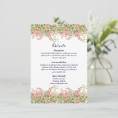 Minimalistische Eenvoudige bladeren bruiloft Informatiekaartje (Staand voorkant)