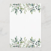 Minimalistische Eenvoudige bladeren bruiloft Informatiekaartje (Achterkant)