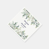 Minimalistische Eenvoudige  bladeren bruiloft Servet (Hoek)