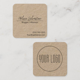 Minimalistische eenvoudige Blogger Influencer Vierkante Visitekaartje