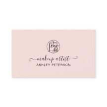 Minimalistische eenvoudige blush roze logo make-up