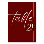 Minimalistische eenvoudige Bourgondische maroon en Kaart (Achterkant)