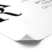 Minimalistische eenvoudige bruiloft bar menu teken poster (Hoek)