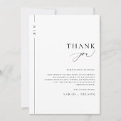 Minimalistische eenvoudige bruiloft dank u kaarten (Voorkant)