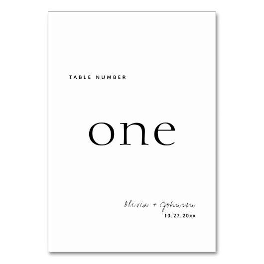 Minimalistische eenvoudige bruiloft kaart (Voorkant)