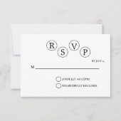 Minimalistische eenvoudige bruiloft RSVP-Kaart Kaart (Voorkant)