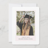 Minimalistische eenvoudige chique foto's afstudere aankondiging (Voorkant)