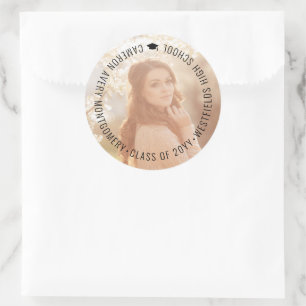 Minimalistische Eenvoudige Cirkel Moderne Afstudee Ronde Sticker