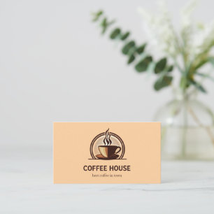 Minimalistische eenvoudige coffeeshop visitekaartj visitekaartje