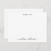 Minimalistische eenvoudige dank u moderne scriptna notitiekaartje (Voorkant / Achterkant)