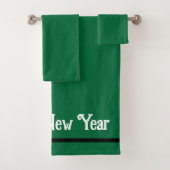 Minimalistische eenvoudige effen mooie groene kleu bad handdoek (Insitu)