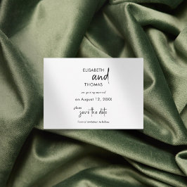 Minimalistische eenvoudige elegante bewaar de datu save the date