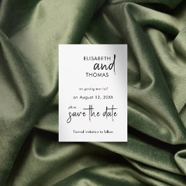 Minimalistische eenvoudige elegante bewaar de datu save the date