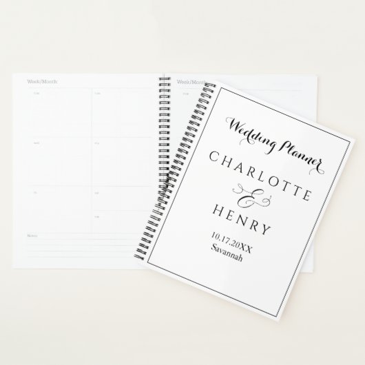 Minimalistische eenvoudige elegante bruiloft planner (Display)