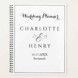 Minimalistische eenvoudige elegante bruiloft planner