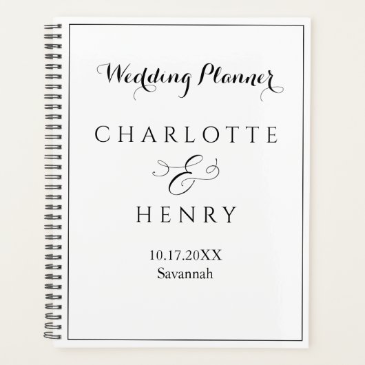 Minimalistische eenvoudige elegante bruiloft planner (Voorkant)