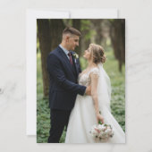 Minimalistische eenvoudige elegante foto bruiloft save the date (Achterkant)