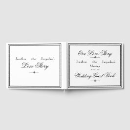 Minimalistische eenvoudige elegante klassieke brui gastenboek