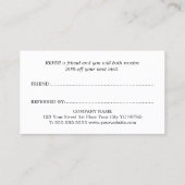 Minimalistische Eenvoudige Elegante Lichte Pastel  Aanbevelingskaartje (Achterkant)