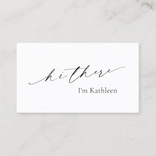 Minimalistische eenvoudige elegante moderne visitekaartje (Voorkant)