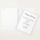 Minimalistische eenvoudige elegante Paarse bruilof Planner (Display)