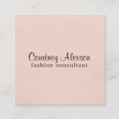 Minimalistische eenvoudige elegante Roos consultan Vierkante Visitekaartje (Voorkant)