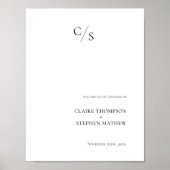 Minimalistische eenvoudige elegante verwelkoming v poster (Voorkant)